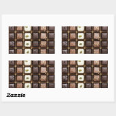 Sticker Rectangulaire Handmade luxury chocolate in a box (Feuille)