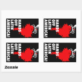 Sticker Rectangulaire Hands off Amérique Latine ! (Feuille)