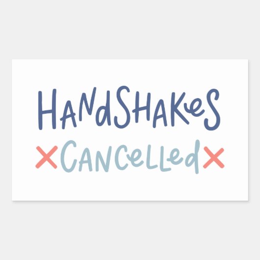 Sticker Rectangulaire Handshakes annulés (Devant)