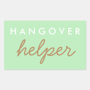 Sticker Rectangulaire Hangover Helper Mariage Bachelorette Favoriser Sti