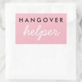 Sticker Rectangulaire Hangover Helper Mariage Bachelorette Favoriser Sti (Sac)