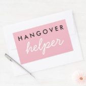 Sticker Rectangulaire Hangover Helper Mariage Bachelorette Favoriser Sti (Enveloppe)