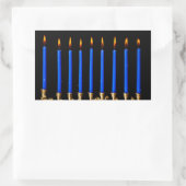 Sticker Rectangulaire Hanoukka Chanukah Hanukah Hannukah Menorah bougies (Sac)
