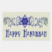 Sticker Rectangulaire Hanoukka Peace Star (Devant)