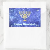 Sticker Rectangulaire Hanoukka Snowstorm Menorah (Sac)