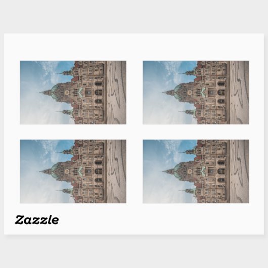 Sticker Rectangulaire Hanovre Allemagne (Feuille)