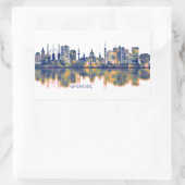 Sticker Rectangulaire Hanovre Skyline (Sac)