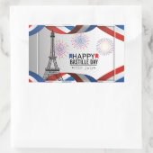 Sticker Rectangulaire Happy Bastille Day - 14th July (Sac)