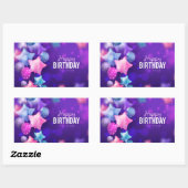 Sticker Rectangulaire Happy Birthday to You (Feuille)