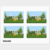 Sticker Rectangulaire Happy Camper Camper (Feuille)