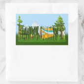 Sticker Rectangulaire Happy Camper Camper (Sac)