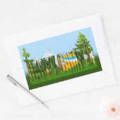 Sticker Rectangulaire Happy Camper Camper (Enveloppe)