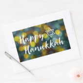 Sticker Rectangulaire happy hanoukka bokeh lights (Enveloppe)