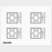 Sticker Rectangulaire happy hanoukka (star de david elegance) (Feuille)