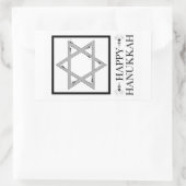 Sticker Rectangulaire happy hanoukka (star de david elegance) (Sac)