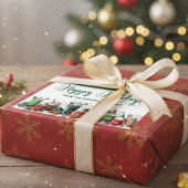 Sticker Rectangulaire Happy Holidays Hot Cocoa Festive