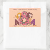Sticker Rectangulaire Happy International Women's Day (8 March) (Sac)