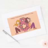 Sticker Rectangulaire Happy International Women's Day (8 March) (Enveloppe)