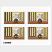 Sticker Rectangulaire happy kwanzaa (scrapbook) (Feuille)
