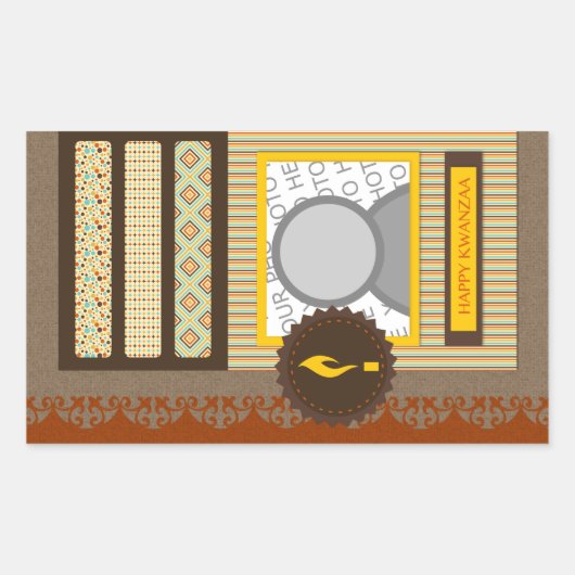 Sticker Rectangulaire happy kwanzaa (scrapbook) (Devant)
