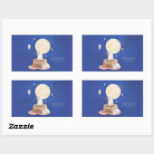 Sticker Rectangulaire Happy Mid Autumn Festival (Feuille)