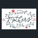 Sticker Rectangulaire happy mothers day lettering<br><div class="desc">Un design merveilleux qui est parfait comme un cadeau pour maman chère. Que ce soit un anniversaire ou la fête des mères,  donnez à votre mère quelque chose de bien.</div>