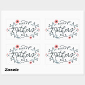 Sticker Rectangulaire happy mothers day lettering (Feuille)