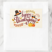 Sticker Rectangulaire Happy Thanksgiving (Sac)