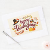 Sticker Rectangulaire Happy Thanksgiving (Enveloppe)