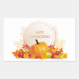 Sticker Rectangulaire Happy Thanksgiving