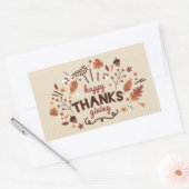 Sticker Rectangulaire Happy Thanksgiving (Enveloppe)