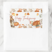 Sticker Rectangulaire Happy Thanksgiving (Sac)