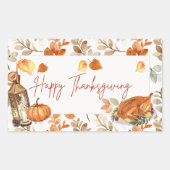 Sticker Rectangulaire Happy Thanksgiving (Devant)