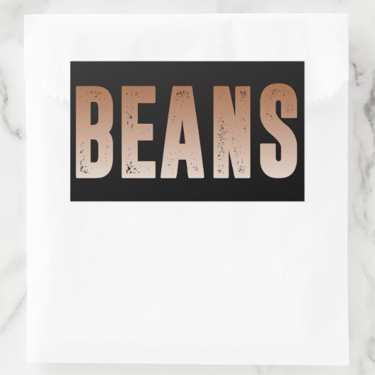 Sticker Rectangulaire Haricots, Amateurs de haricots (Sac)