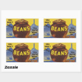 Sticker Rectangulaire Haricots cuits à Boston (Feuille)