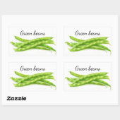 Sticker Rectangulaire Haricots verts (Feuille)