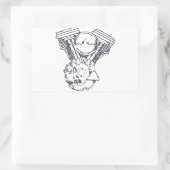 Sticker Rectangulaire Harley Evolution V-Twin (Sac)