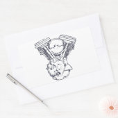 Sticker Rectangulaire Harley Evolution V-Twin (Enveloppe)
