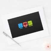 Sticker Rectangulaire Harness Horse Racing Paix Amour (Enveloppe)