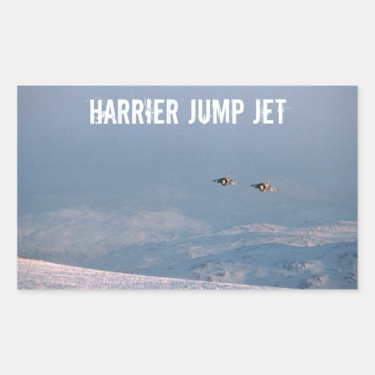 Sticker Rectangulaire Harrier Jump Jet (Devant)