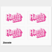 Sticker Rectangulaire Harris 2028 rose (Feuille)