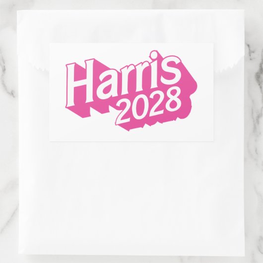 Sticker Rectangulaire Harris 2028 rose (Sac)