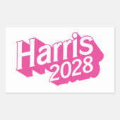 Sticker Rectangulaire Harris 2028 rose (Devant)