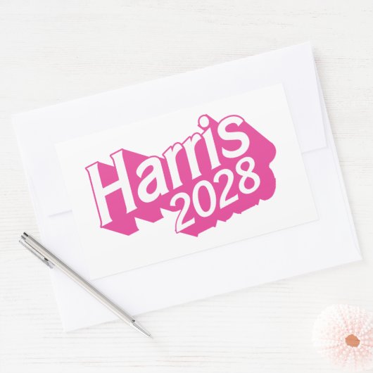 Sticker Rectangulaire Harris 2028 rose (Enveloppe)