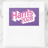 Sticker Rectangulaire Harris 2028 rose et violet coloré (Sac)