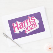 Sticker Rectangulaire Harris 2028 rose et violet coloré (Enveloppe)