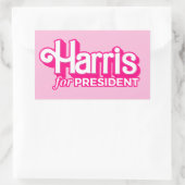 Sticker Rectangulaire Harris pour le président Pink Style (Sac)