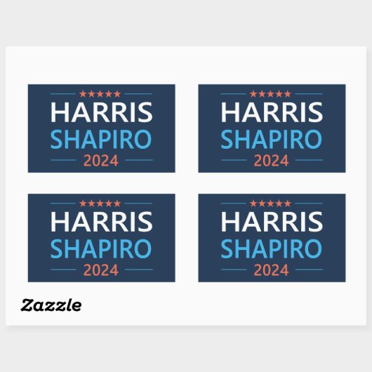 Sticker Rectangulaire Harris Shapiro 2024 (Feuille)