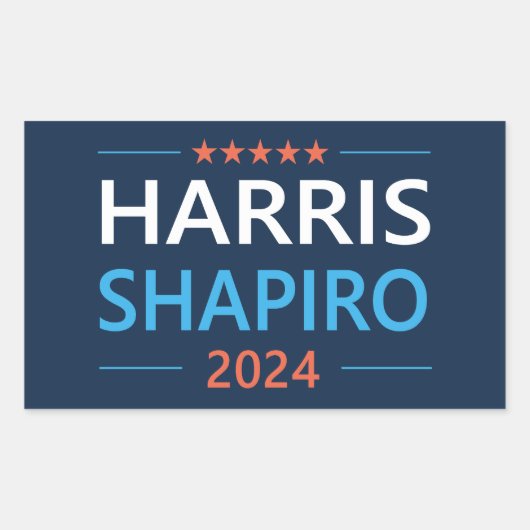 Sticker Rectangulaire Harris Shapiro 2024 (Devant)