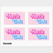Sticker Rectangulaire Harris Walz (Feuille)